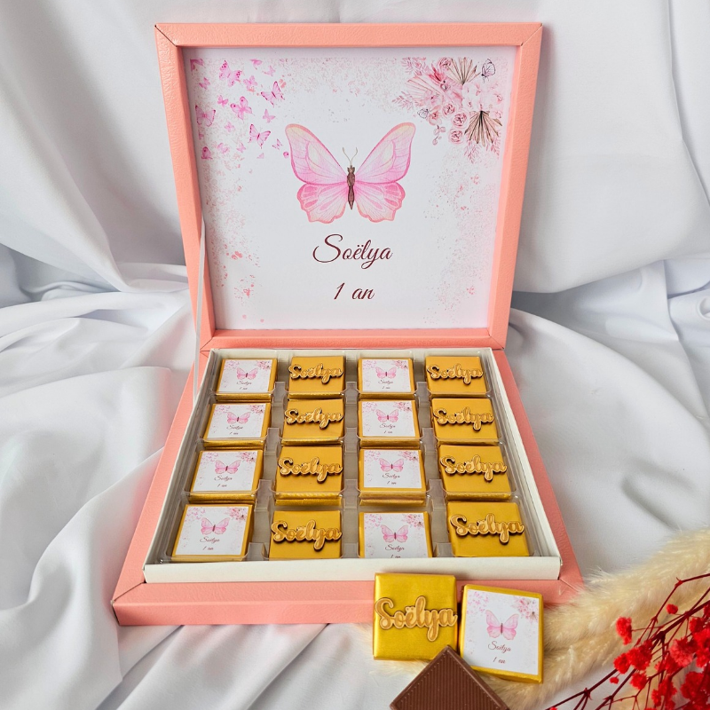 BOITE DE CHOCOLATS ROSE – Image 4