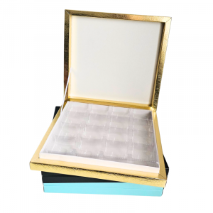 boite de chocolats dorée à personnaliser
