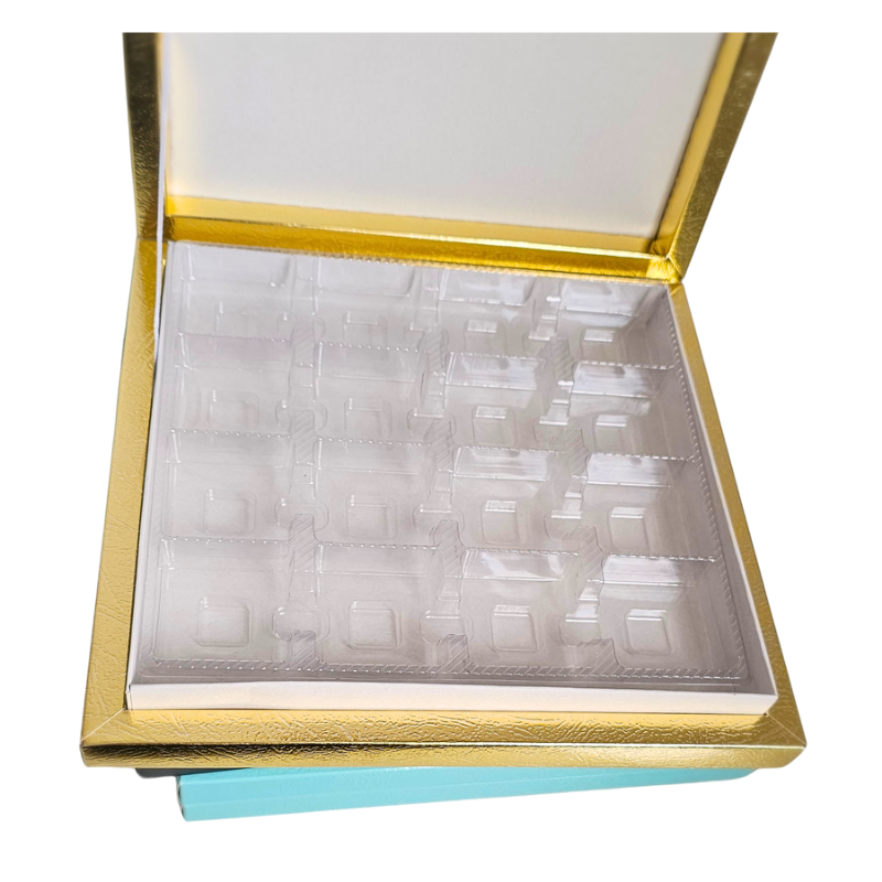 boite de chocolats dorée à personnaliser