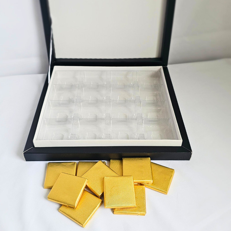 boite de chocolats noire à créer