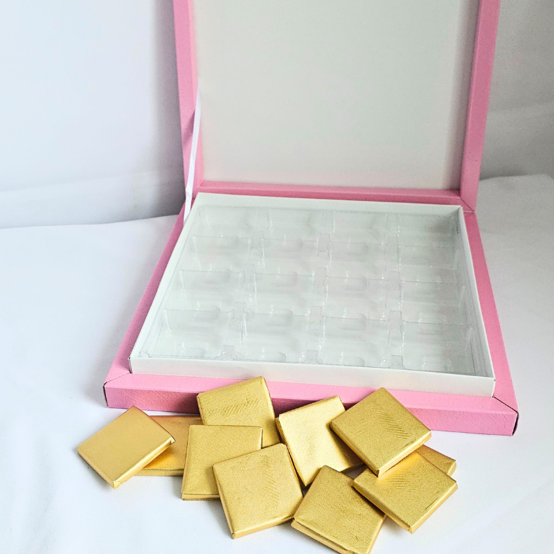 BOITE DE CHOCOLATS ROSE